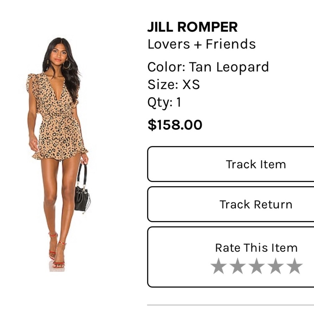 Lovers + Friends XS Leopard Romper